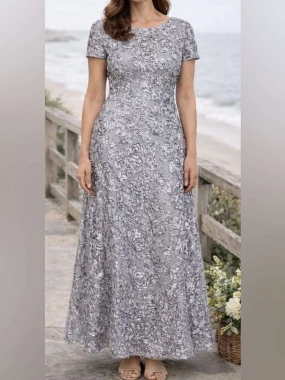 Mother of the Bride Alex Evening size 16- Silver-grey dress